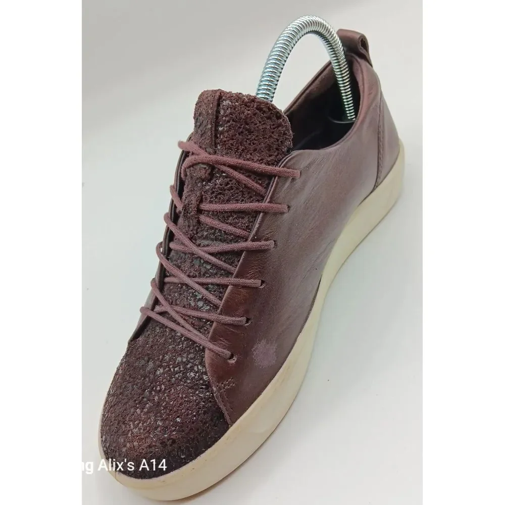 Ecco Women Size 6 Purple Leather Sneakers Comfort Danish Design‎